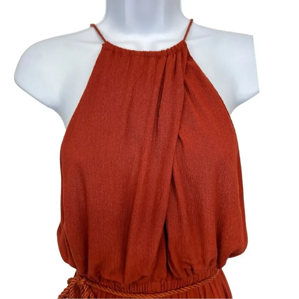Anthropology Elevenses Burnt Orange North Beach Jumpsuit NWT - Picture 10 of 16